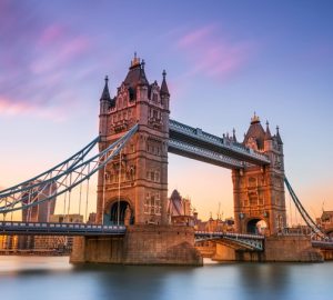 Londra ponte al tramonto